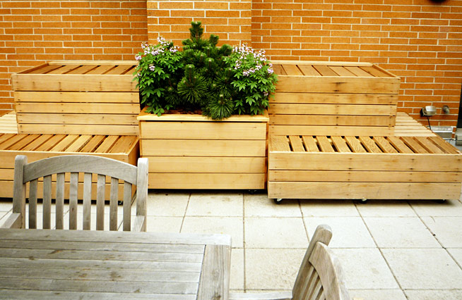 wood planter