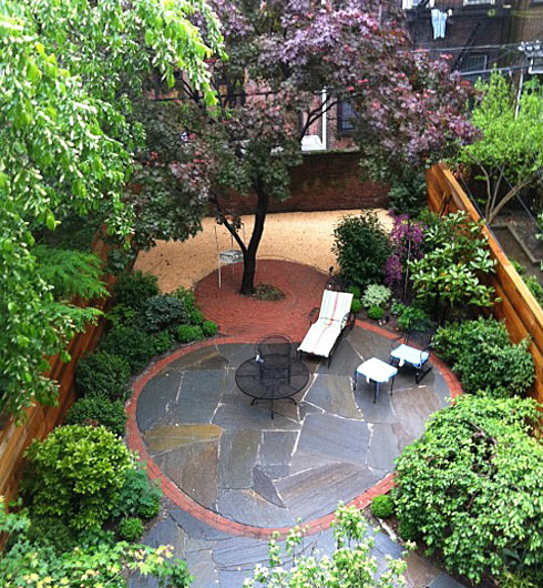 Backyard-stone patio